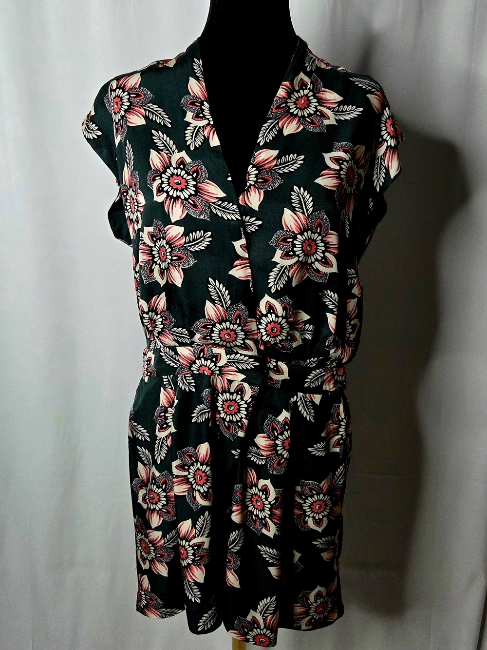 LOFT Ann Taylor Floral Print Crossover V-Neck Romper